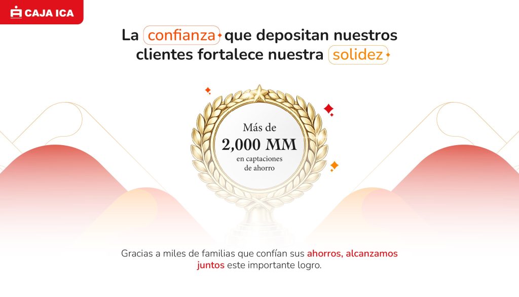 Caja Ica supera los S/ 2,000 millones en captaciones y fortalece su crecimiento en ahorros 3 Caja Ica supera los S/ 2,000 millones en captaciones y fortalece su crecimiento en ahorros